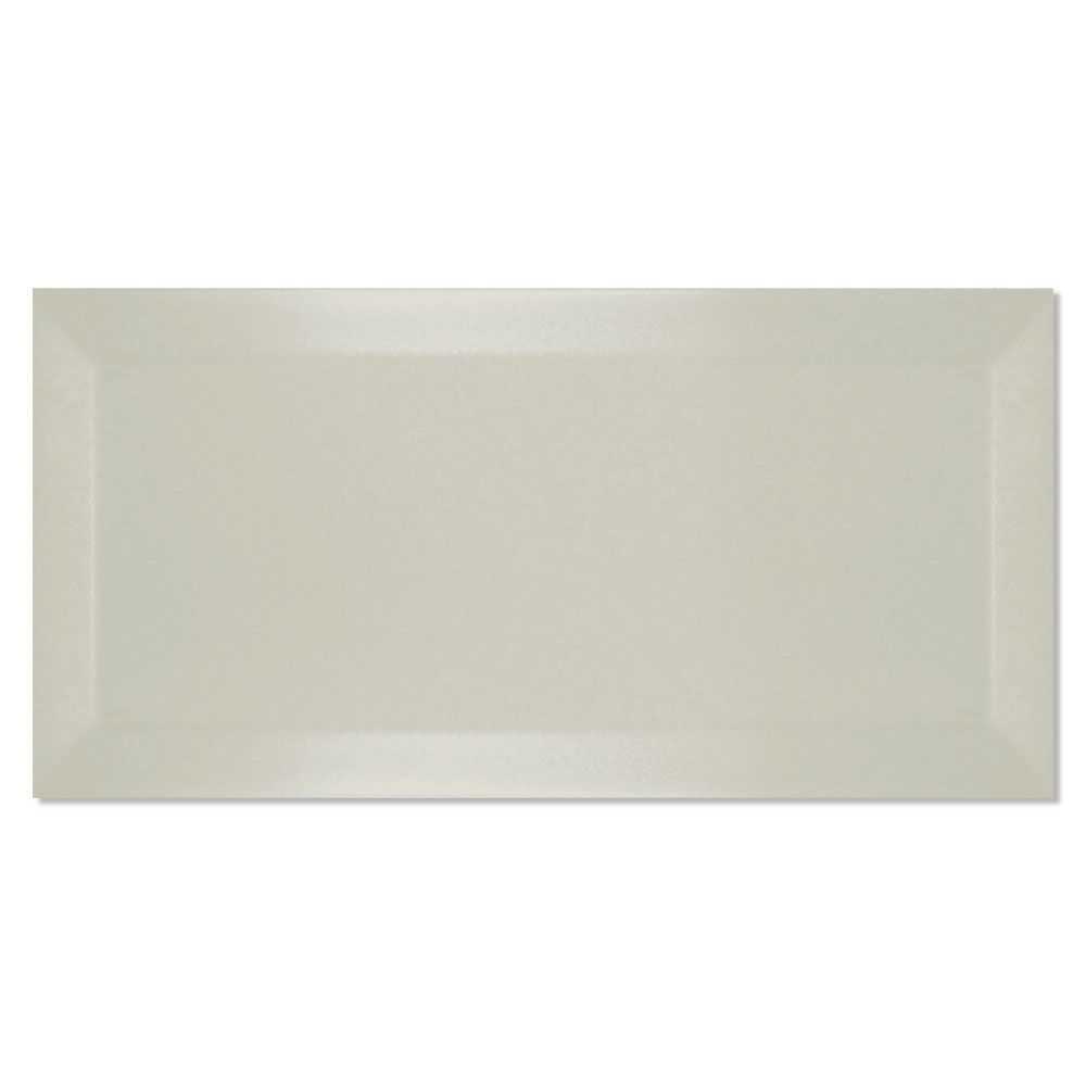 Veggflis Metro Fasat Lys Grå-Beige Blank 8x15 cm